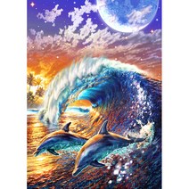 썬앤트리 돌핀 웨이브 직소퍼즐 HP1002, 1000피스, 혼합 색상