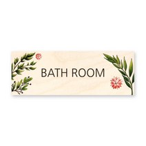 모두의팩토리 그린 도어사인 자작나무 디자인 문패, 18 BATH ROOM