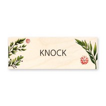 모두의팩토리 그린 도어사인 자작나무 디자인 문패, 25 KNOCK