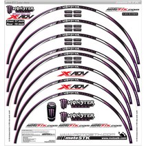 스텝원 모토스티커 혼다 X ADV 휠스티커, 몬스터보라, 1세트