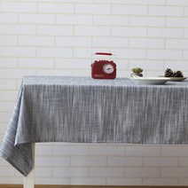 슈퍼식스 일본풍 린넨 소재의 차분한 식탁보, 네이비, 90 x 140 cm