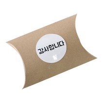 황씨네도시락 반달상자 크라 30p + 원형 감사합니다 스티커 화이트 30p, 혼합 색상, 1세트
