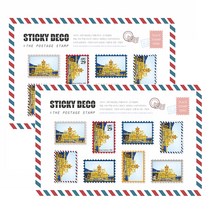 스티키데코 우표 스티커 8p 세트, 052 중국은 금을 좋아해, 2세트
