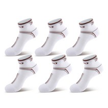 엑스피디 남성용 듀얼레이어 2중발목 스포츠양말 6족, 브라운