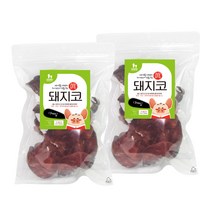 웁스 강아지 수제 간식 13p, 돼지코, 400g, 2개