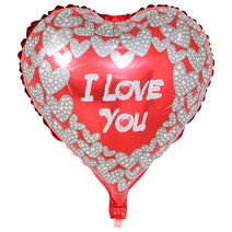 풍선팜 러브유 데코 호일 풍선 하트 45 x 48 cm, 믹스C, 45개입