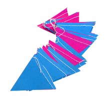 톡톡 파티 삼각형 파티 플래그 가랜드 5p, NO32
