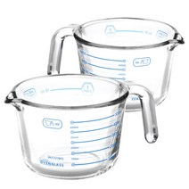 아이에코리아 수퍼오븐글라스 내열유리 멀티 계량컵 2p, 블루, 500ml