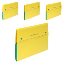 청운 PP 12분류 도큐먼트, 노랑, 4개