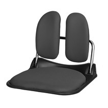 청심의자 접이식 좌식의자 듀얼폴더 DF-9250K 메쉬, 블랙