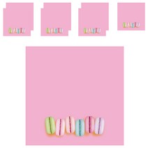 디자인매드 떡메모지 마카롱 85 x 85 mm 100p, 07 딥핑크, 8개입