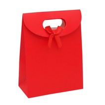 도나앤데코 엘라 리본장식 핸들상자 M 12p + 리본 12p, 레드, 1세트