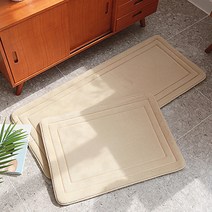 이니띠움 라인 메모리폼 발주방매트세트, 베이지