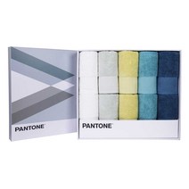 팬톤 세면타월 180g 40수 코마사 10p 세트 + 쇼퍼백 랜덤 발송, 그린, 1세트