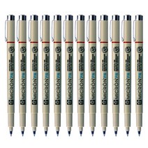 SAKURA 피그마 마이크론 PN 젤잉크펜 0.5mm, 레드, 12개입
