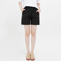가비진 여성용 반바지 린넨 4부 반바지 밴딩 0085