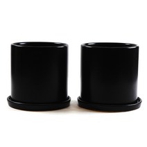 도시정원 모던원형블랙화분 2p