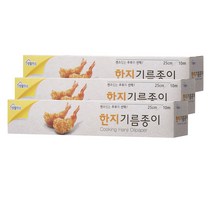 생활미소 한지기름종이 25cm x 10m, 3개