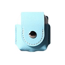 알피나 사피아노 에어팟 이어폰 가죽 케이스 키링 세트, SKYBLUE