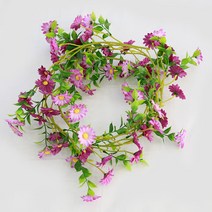 조아트 조화 데이지 꽃넝쿨 퍼플 3p