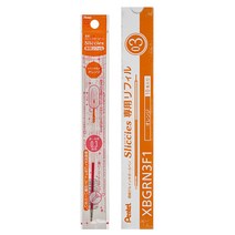 펜텔 슬리치즈 젤잉크 리필심 0.3mm, BGRN3F1 오렌지, 10개