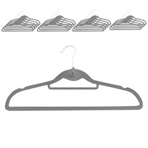 데코즈인 데코 벨벳 고리회전형 옷걸이, 그레이, 20개입