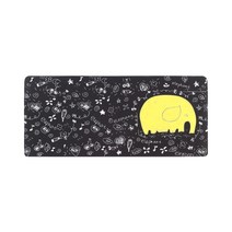 트리 와이드 롱 마우스패드 코끼리, 혼합 색상, 1개