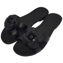 자연일상 뷰티플러스 거실화, 블랙 + 블랙꽃