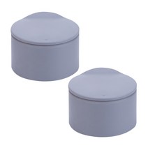 베리구즈 원형 원터치 휴지통, 그레이, 2개