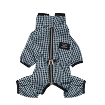 퍼피엔젤 MAGAGIOTM 체크 반려동물 레인코트, 718 BL