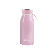 히카리 보온보냉 캐릭터 라떼 텀블러, 핑크, 450ml