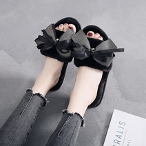 올나인 헤링본 리본 부드러운 슬리퍼