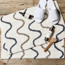 소프트터치 사계절 카페트형 미니 러그 발매트 2p, 웨이브