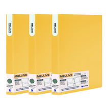멜리브 D링 바인더 파일 3공, 노랑, 3개