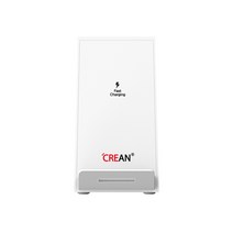 크레앙 스탠드형 고속 무선충전기 Z1 CREWRPZ1, WHITE, 1개