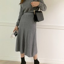 난닝구 여성용 티폴린 밴딩플레어니트스커트