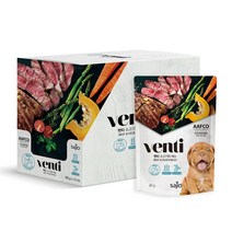 벤티 파우치 강아지 습식 간식 80g, 소고기 + 채소 혼합맛, 12개