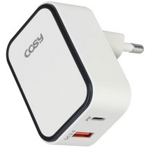 코시 브릭 듀얼 PD 타입C & QC 3.0 18W 멀티충전기 KYTW18W08AC, 화이트, 1개
