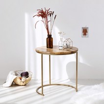 마켓비 OFENON 사이드테이블 D51 망고나무, 혼합 색상