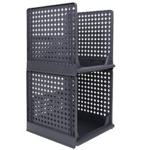 올리빙 크로스 접이식 슬라이딩 리빙박스 특대, 그레이, 2개