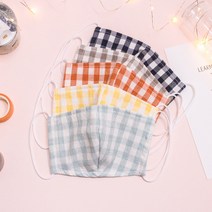비단길 아동용 체크패턴 입체 마스크 5종 세트
