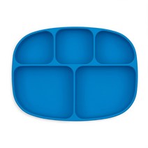 범킨스 실리콘 흡착 5구 유아 식판, 다크블루, 단품