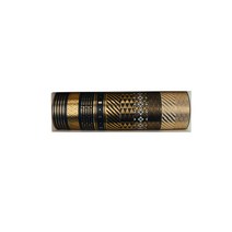 골드데코 패턴무늬 마스킹테이프 10종 세트 15mm x 5m, 블랙 + 골드, 1세트
