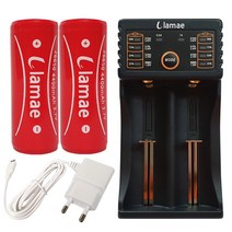 라매 26650 배터리 4400mAh 2p + X-2000 2구 충전홀더 + 아답터, 2개, 1개