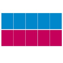 대원우드보드 칼라 에바폼 2T 490 x 330 mm, 파랑, 빨강, 10개