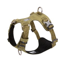 트루러브 력셔리 반려동물 가슴줄 TLH-6281, 올리브