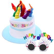 올리브파티 데이지 생일 모자 + 안경 세트, 1세트, 핑크(모자), 핑크(안경)