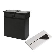 [km모터스알라딘] 케이엠모터스 알라딘 차량용 쓰레기통 II 덮개형 블랙 + 비닐 봉투 50p 세트, 1세트