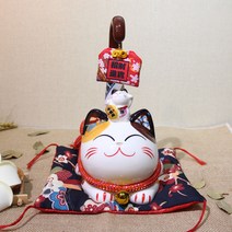 인투데코 행운의 긴꼬리 마네키네코 고양이 저금통 35839, 혼합색상