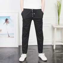 더마인드 남성용 BJ 린넨 일자 밴드 마약 스판 마바지